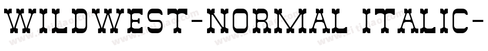 WildWest-Normal Italic字体转换